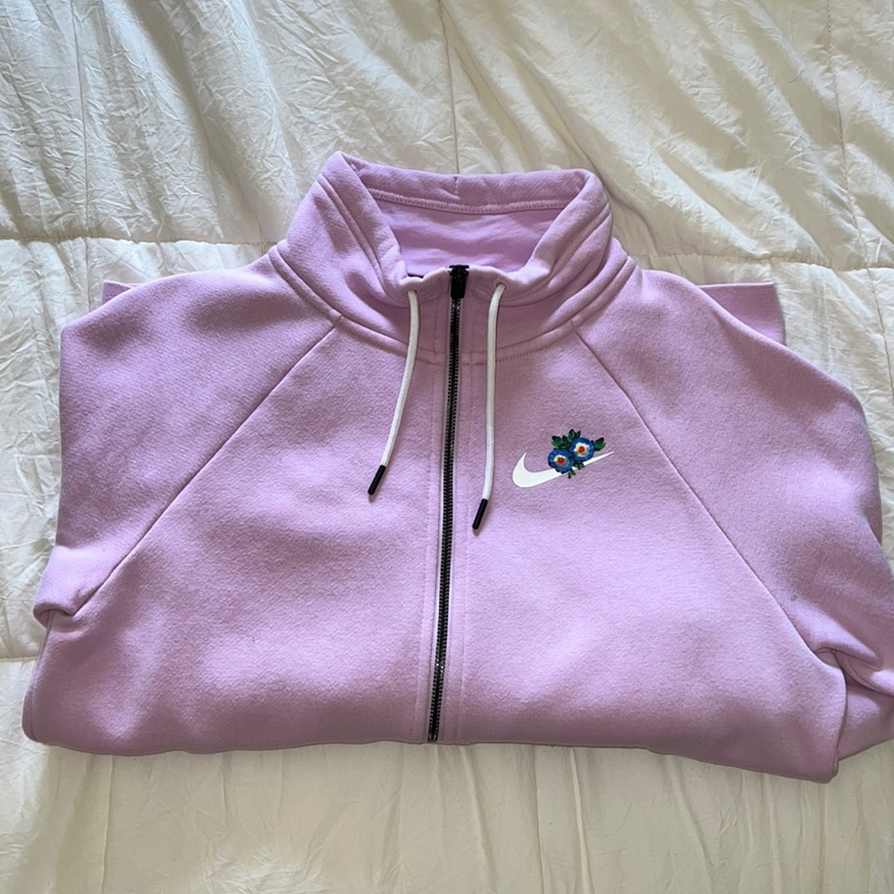 Nike floral quarter zip sweatshirt